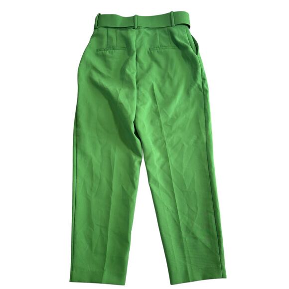 Zara Green High-Waisted Trousers - Picture 2 of 6